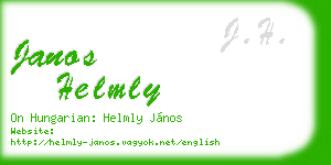 janos helmly business card